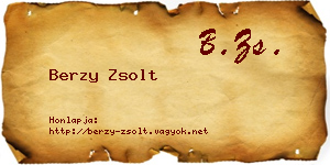 Berzy Zsolt névjegykártya